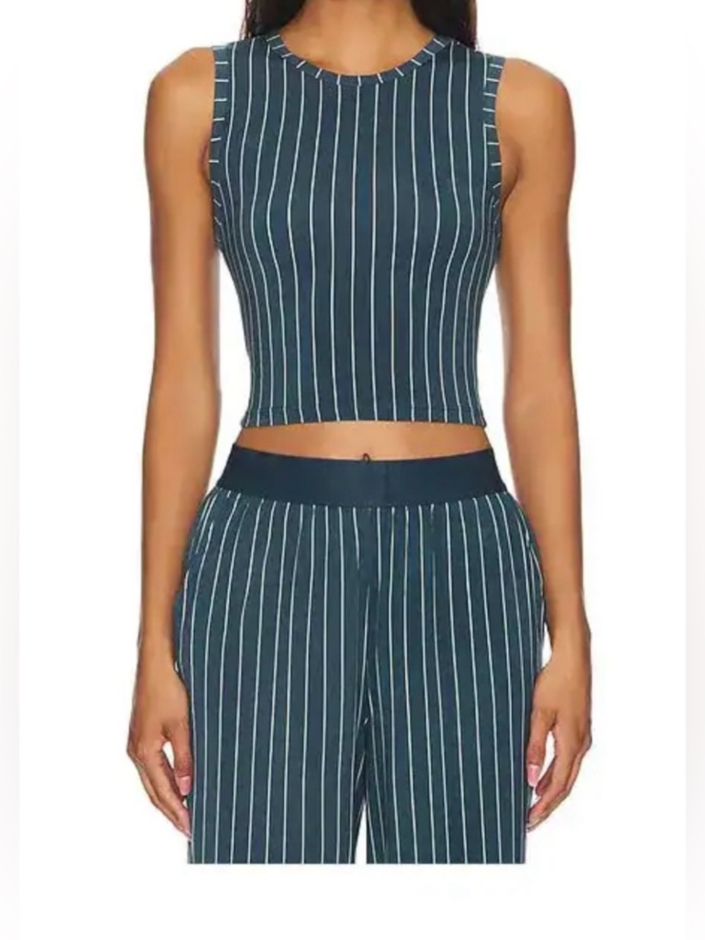 WeWoreWhat 3 Piece Pinstripe Set XS Lounge Travel Matching Set - like new